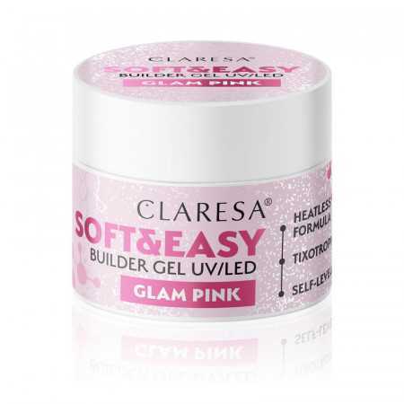 Gel da costruzione Claresa Soft&Easy glam rosa 45 g