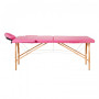 Comfort Activ Fizjo Camilla de masaje plegable de madera de 2 segmentos rosa