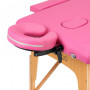 Comfort Activ Fizjo Camilla de masaje plegable de madera de 2 segmentos rosa