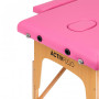 Comfort Activ Fizjo Camilla de masaje plegable de madera de 2 segmentos rosa