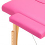 Comfort Activ Fizjo Camilla de masaje plegable de madera de 2 segmentos rosa