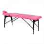 Comfort Activ Fizjo Klappmassageliege, 2 Segmente, rosa, schwarzes Holz 