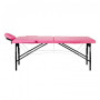 Comfort Activ Fizjo Klappmassageliege, 2 Segmente, rosa, schwarzes Holz 