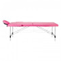 Table de massage pliante confort aluminium Activ Fizjo 2 segments rose 