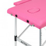 Table de massage pliante confort aluminium Activ Fizjo 2 segments rose 