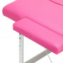 Table de massage pliante confort aluminium Activ Fizjo 2 segments rose 