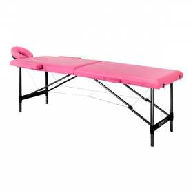 Lettino da massaggio pieghevole alluminio comfort Activ Fizjo 2 segmenti rosa alluminio nero