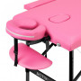 Klappbare Massageliege Aluminium Comfort Activ Fizjo 2 Segmente rosa schwarz Aluminium 