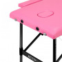 Table de massage pliante aluminium confort Activ Fizjo 2 segments aluminium rose noir 