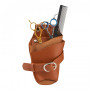 Belt holster for hairdressing scissors T11 brown 