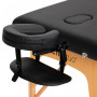 Table de massage pliante en bois Comfort Activ Fizjo Lux 2 segments 190x70 noir 