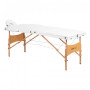 Table de massage en bois Comfort Activ Fizjo Lux 3 segments 190x70 BLANC 