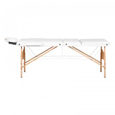 Table de massage en bois Comfort Activ Fizjo Lux 3 segments 190x70 BLANC 