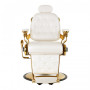 Sillón de barbero Gabbiano Francesco Gold, blanco 