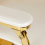 Sillón de barbero Gabbiano Francesco Gold, blanco 