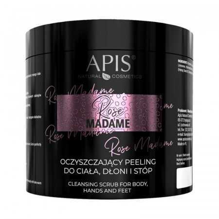 Apis rose madame, oczyszczający peeling do ciała i stóp 700 g 