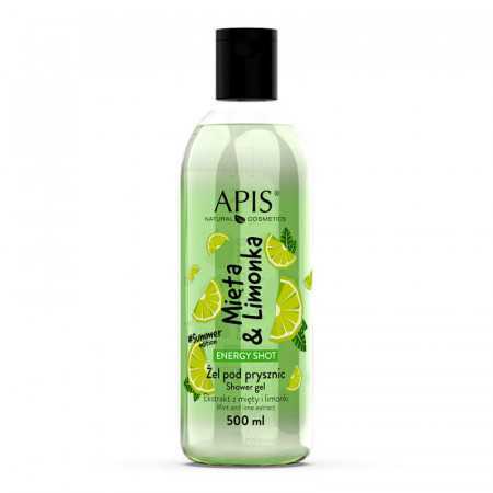 Apis energy shot, żel pod prysznic mieta&limonka 500 ml 