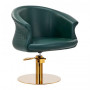 Fauteuil de coiffure versal vert bouteille or {attributes}