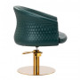 Fauteuil de coiffure versal vert bouteille or {attributes}