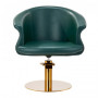 Fauteuil de coiffure versal vert bouteille or {attributes}