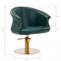 Fauteuil de coiffure versal vert bouteille or {attributes}