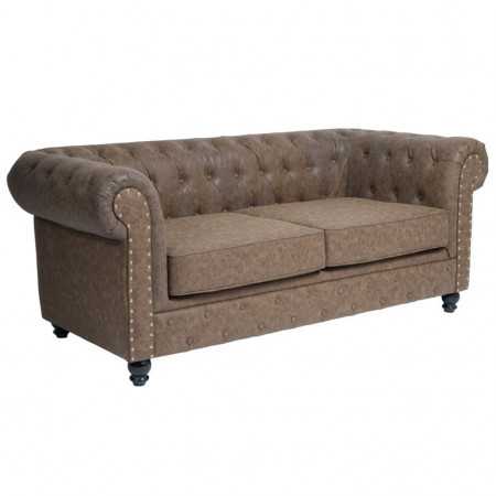 Old Brown CF9 Waiting Room Sofa