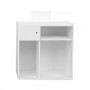 White wood reception desk - white decor