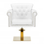 Chaise de coiffure gabbiano berlin, or et blanc {attributes}