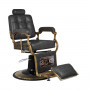 Gabbiano boss hd vieux fauteuil de barbier en cuir, noir 