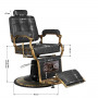 Gabbiano boss hd vieux fauteuil de barbier en cuir, noir 