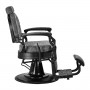 Cavalese barber chair old gray leather profile view