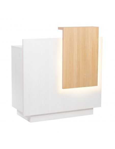 Wooden lua led reception counter 