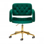 Chaise Royale Velours Luxe vert vue de face