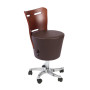 Stool with castors HZ-6055E Wooden stool PULC