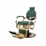 Fauteuil barbier vintage gold vert 