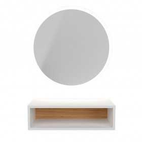 Miroir rond avec led nask blanc