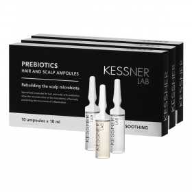 Doos met Kessner Lab Hair Moisturizing Probiotic Cafeïne Ampullen 