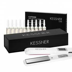 Kessner Hair Kit: Dispositivo de ultrasonido y ampollas de cafeína 