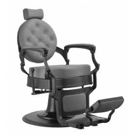 Florence gray black barber chair side view