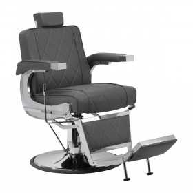 LuxeMaster gray barber chair 880 side view