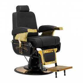 Sillón de barbero Majestic Gold negro 