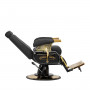 Majestic Gold Black Barber Chair Tilted View