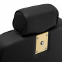 Majestic Gold black barber chair zoom headrest rear view