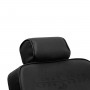 Majestic Gold black barber chair zoom headrest front view