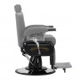 Majestic silver grey barber chair side view