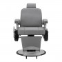 Majestic silver grey barber chair front view