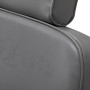 Majestic silver grey barber chair zoom view stuffed backrest patterns