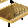 Majestic Gold kappersstoel rood zoomweergave voetsteun