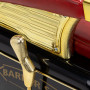 Poltrona da barbiere Majestic Gold zoom rosso