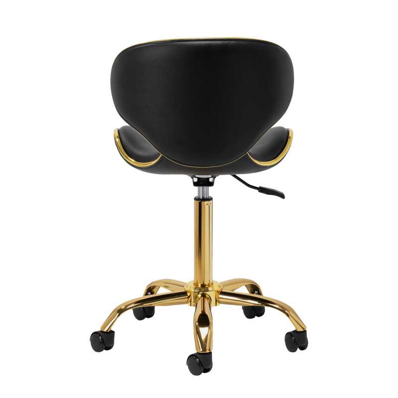 Tabouret Élégance Pro Lux noir dorée vue arrière